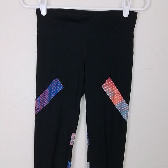 GapFit Gfast Athletic Leggings XS Black Yoga Pant Compression Mid Rise Ankle - Picture 2 of 8